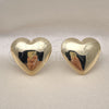 Oro Laminado Stud Earring, Gold Filled Style Heart and Hollow Design, Polished, Golden Finish, 02.213.0669