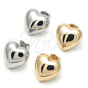 Gold Filled Ring — Stud Earring Heart Design Polished 02. — main product view — SKU 155867 | Oro Laminado anillo — Stud Earring corazón diseño pulido 02. — SKU 155867