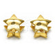 Oro Laminado Huggie Hoop, Gold Filled Style Star Design, Polished, Golden Finish, 02.163.0326.14