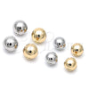 Rhodium Gold Filled Huggie Hoop, Ball and Hollow Design, Polished, Rhodium Finish, 02.163.0327.1.14