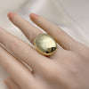 Oro Laminado Elegant Ring, Gold Filled Style Ball Design, Polished, Golden Finish, 01.341.0143 (One size fits all)