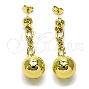 Gold Filled Ring — Long Earring Ball Design Polished 02. — main product view — SKU 155975 | Oro Laminado anillo — largo Earring Ball diseño pulido 02. — SKU 155975
