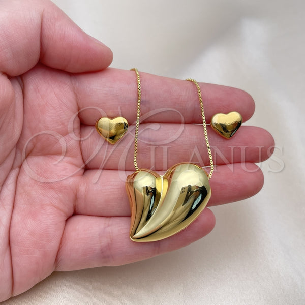 Gold Filled Ring — Necklace and Earring Heart and Hollow Design Polished — alternate product view — SKU 155999 | Oro Laminado anillo — Necklace and Earring corazón and Hollow diseño pulido — SKU 155999
