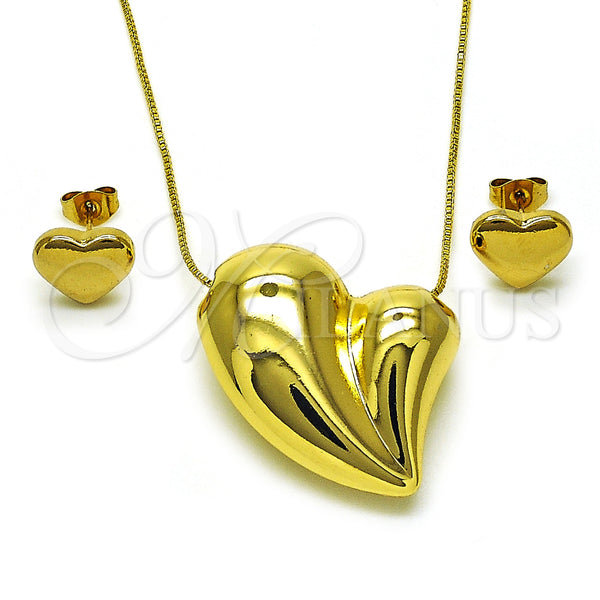 Gold Filled Ring — Necklace and Earring Heart and Hollow Design Polished — main product view — SKU 155999 | Oro Laminado anillo — Necklace and Earring corazón and Hollow diseño pulido — SKU 155999