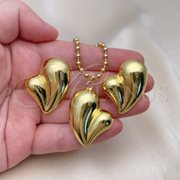 Gold Filled Ring — Necklace and Earring Heart and Hollow Design Polished — alternate product view — SKU 156000 | Oro Laminado anillo — Necklace and Earring corazón and Hollow diseño pulido — SKU 156000