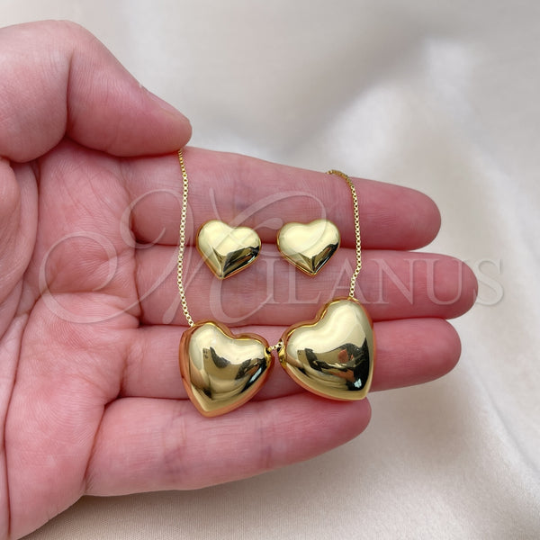 Gold Filled Ring — Necklace and Earring Heart and Box Design Polished — alternate product view — SKU 156001 | Oro Laminado anillo — Necklace and Earring corazón and Box diseño pulido — SKU 156001