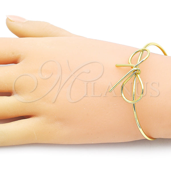 Gold Filled Jewelry — Individual Bangle Bow and Ball Design Polished 07. — alternate product view — SKU 156006 | Oro Laminado joyería — Individual Bangle Bow and Ball diseño pulido 07. — SKU 156006