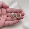 Oro Laminado Small Hoop, Gold Filled Style Polished, Tricolor, 02.170.0449.20