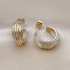 Oro Laminado Small Hoop, Gold Filled Style Polished, Tricolor, 02.170.0449.20