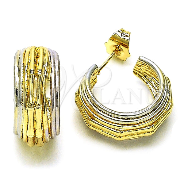 Oro Laminado Small Hoop, Gold Filled Style Polished, Tricolor, 02.170.0449.20