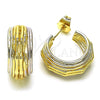 Oro Laminado Small Hoop, Gold Filled Style Polished, Tricolor, 02.170.0449.20