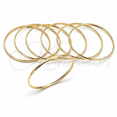 Oro Laminado Semanario Bangle, Gold Filled Style Polished, Golden Finish, 07.08.0001.05 (03 MM Thickness, Size 5 (2.50 Diameter))