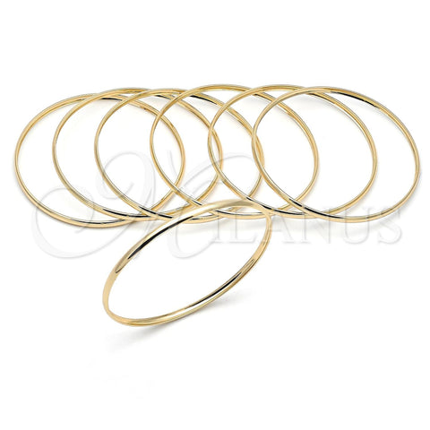 Oro Laminado Semanario Bangle, Gold Filled Style Polished, Golden Finish, 07.08.0001.05 (03 MM Thickness, Size 5 (2.50 Diameter))