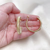 Oro Laminado Medium Hoop, Gold Filled Style Twist Design, Polished, Golden Finish, 02.213.0689.40