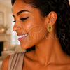 Oro Laminado Stud Earring, Gold Filled Style Twist Design, Polished, Golden Finish, 02.213.0690