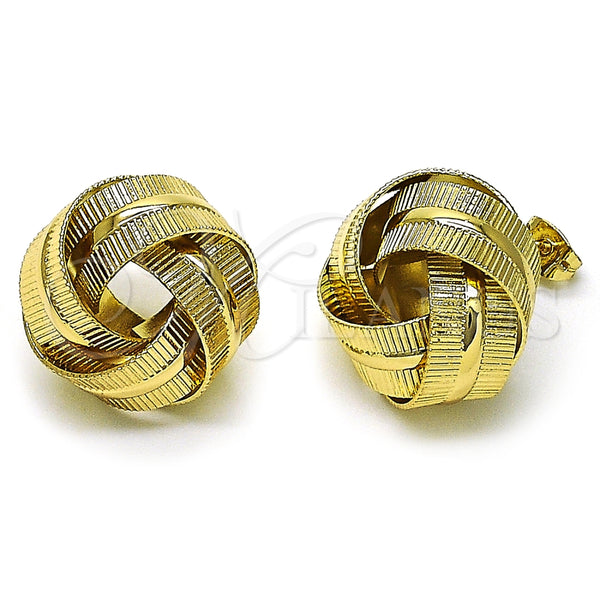 Gold Filled Ring — Stud Earring Love Knot Design Diamond Cutting 02. — alternate product view — SKU 156048 | Oro Laminado anillo — Stud Earring Love Knot diseño Diamond Cutting 02. — SKU 156048