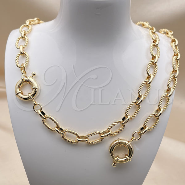 Gold Filled Bracelet — Necklace and Bracelet Rolo and Twist Design Polished — alternate product view — SKU 156106 | Oro Laminado brazalete — Necklace and Bracelet Rolo and Twist diseño pulido — SKU 156106