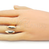 Oro Laminado Elegant Ring, Gold Filled Style Chunky Design, Polished, Golden Finish, 01.60.0009
