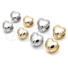 Oro Laminado Huggie Hoop, Gold Filled Style Heart Design, Polished, Golden Finish, 02.163.0333.13