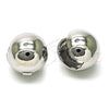 Rhodium Gold Filled Huggie Hoop, Ball Design, Polished, Rhodium Finish, 02.195.0291.1.16