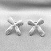 Rhodium Gold Filled Stud Earring, Bow Design, Diamond Cutting Finish, Rhodium Finish, 02.163.0335.1