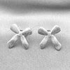 Rhodium Gold Filled Stud Earring, Bow Design, Diamond Cutting Finish, Rhodium Finish, 02.163.0335.1