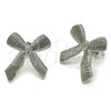 Rhodium Gold Filled Stud Earring, Bow Design, Diamond Cutting Finish, Rhodium Finish, 02.163.0335.1