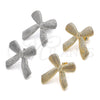 Rhodium Gold Filled Stud Earring, Bow Design, Diamond Cutting Finish, Rhodium Finish, 02.163.0335.1