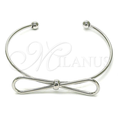 Brazalete de Oro Laminado con Rodio 07.341.0059.1 de Oro Laminado Blanco por Mayoreo, vista principal del producto