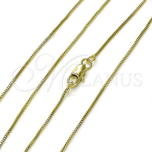 Gold Filled Necklace — Basic Necklace Box Design Polished 04. 01 MM — main product view — SKU 156141 | Oro Laminado collar — básico Necklace Box diseño pulido 04. 01 MM — SKU 156141