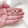 Gold Filled Ring — Stud Earring Ball Design Diamond Cutting 02. — alternate product view — SKU 156170 | Oro Laminado anillo — Stud Earring Ball diseño Diamond Cutting 02. — SKU 156170