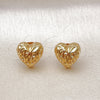 Gold Filled Ring — Stud Earring Heart Design Polished 02. — alternate product view — SKU 156173 | Oro Laminado anillo — Stud Earring corazón diseño pulido 02. — SKU 156173