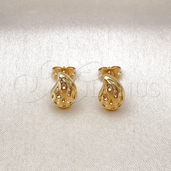 Gold Filled Ring — Stud Earring Teardrop Design Polished 02. — alternate product view — SKU 156174 | Oro Laminado anillo — Stud Earring Teardrop diseño pulido 02. — SKU 156174