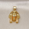 Oro Laminado Religious Pendant, Gold Filled Style Polished, Golden Finish, 05.342.0211