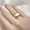 Oro Laminado Elegant Ring, Gold Filled Style Polished, Golden Finish, 01.60.0019 (One size fits all)