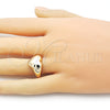 Oro Laminado Elegant Ring, Gold Filled Style Heart Design, Polished, Golden Finish, 01.60.0020 (One size fits all)