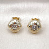 Gold Filled Ring — Stud Earring with White Cubic Zirconia Polished 02. — alternate product view — SKU 156182 | Oro Laminado anillo — Stud Earring with blanco Cubic Zirconia pulido 02. — SKU 156182