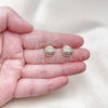 Gold Filled Ring — Stud Earring with White Micro Pave Polished 02. — alternate product view — SKU 156205 | Oro Laminado anillo — Stud Earring with blanco Micro Pave pulido 02. — SKU 156205