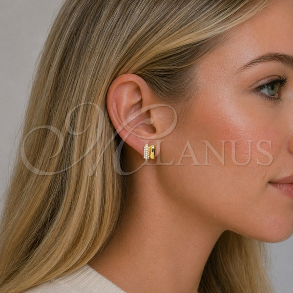 Gold Filled Ring — Stud Earring with Ivory Pearl Polished 02. — alternate product view — SKU 156223 | Oro Laminado anillo — Stud Earring with Ivory Pearl pulido 02. — SKU 156223