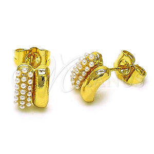 Gold Filled Ring — Stud Earring with Ivory Pearl Polished 02. — main product view — SKU 156223 | Oro Laminado anillo — Stud Earring with Ivory Pearl pulido 02. — SKU 156223