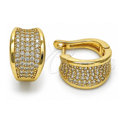 Oro Laminado Huggie Hoop, Gold Filled Style Polished, Golden Finish, 02.283.0129.15