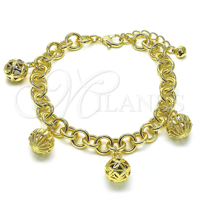 Gold Filled Gold-Filled Ball and Rolo Bracelet 03.331.0305.08 for wholesale, main product view