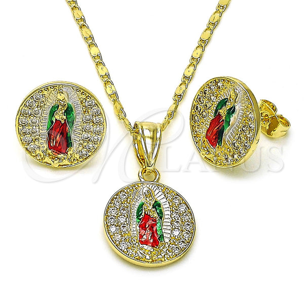 Gold Filled Ring — Earring and Pendant Adult Set Guadalupe Design with — main product view — SKU 156257 | Oro Laminado anillo — Earring and Pendant Adult Set Guadalupe diseño with — SKU 156257