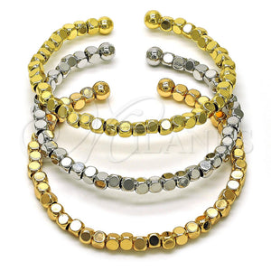 Gold Filled Jewelry — Trio Bangle Ball Design Polished Tricolor 07. 04 — main product view — SKU 156258 | Oro Laminado joyería — Trio Bangle Ball diseño pulido Tricolor 07. 04 — SKU 156258