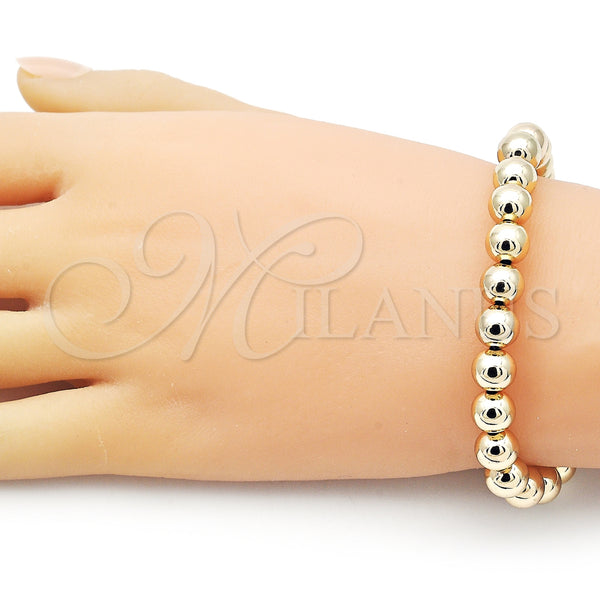 Gold Filled Bracelet — Fancy Bracelet Ball and Hollow Design Polished 03. — alternate product view — SKU 156272 | Oro Laminado brazalete — elegante Bracelet Ball and Hollow diseño pulido 03. — SKU 156272
