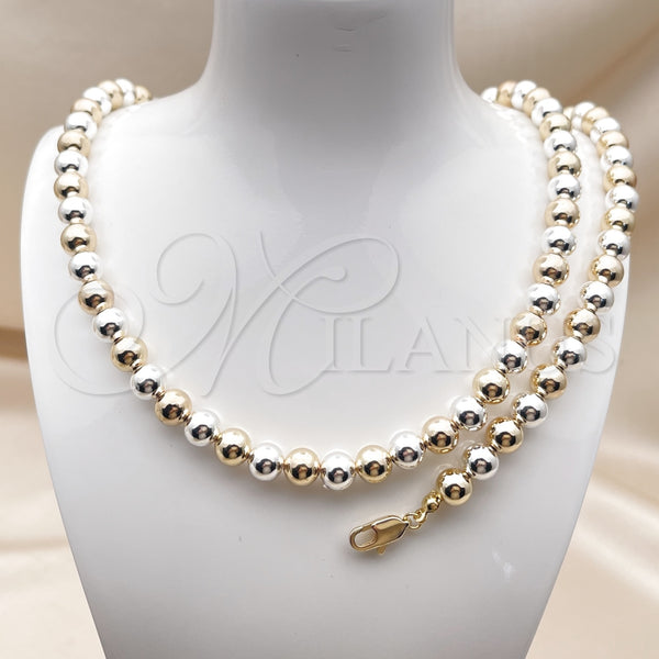 Gold Filled Bracelet — Necklace and Bracelet Ball and Hollow Design Polished — alternate product view — SKU 156276 | Oro Laminado brazalete — Necklace and Bracelet Ball and Hollow diseño pulido — SKU 156276