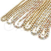 Oro Laminado Necklace and Bracelet, Gold Filled Style Ball and Hollow Design, Polished, Two Tone, 06.253.0006.1