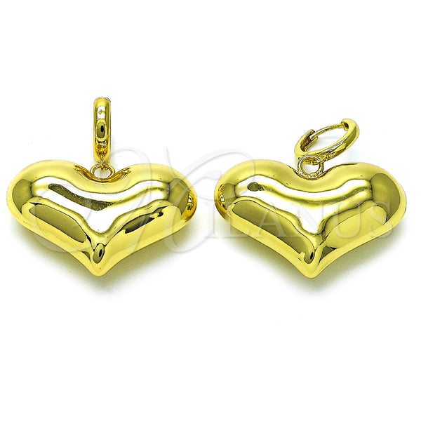 Gold Filled Ring — Dangle Earring Heart and Hollow Design Polished 02. — main product view — SKU 156285 | Oro Laminado anillo — Dangle Earring corazón and Hollow diseño pulido 02. — SKU 156285