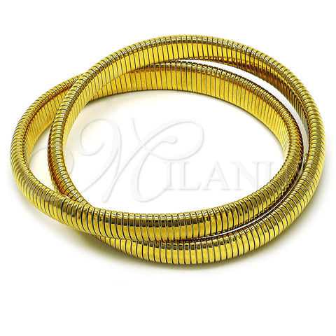 Stainless Steel Fancy Bracelet, Polished, Golden Finish, 03.341.2288.1.08 (08 MM Thickness, 8 Inches Length)