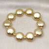Oro Laminado Fancy Bracelet, Gold Filled Style Ball Design, Polished, Golden Finish, 03.341.2289.07 (15 MM Thickness, 7 Inches Length)